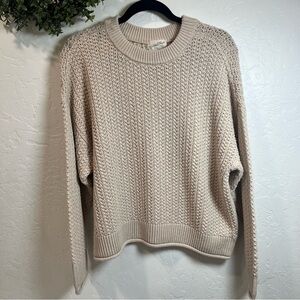 Universal Thread Cream Crew Neck Sweater size Large